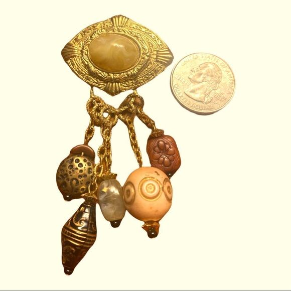 Vintage Brooch beaded excellent piece - Picture 4 of 13